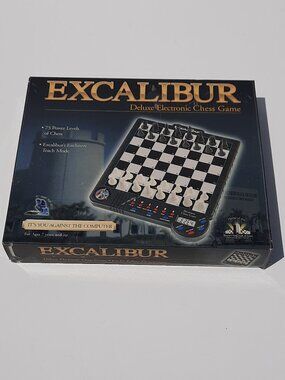 Excalibur Deluxe Electronic Chess Game You Against Computer Teach Mode No Pieces
